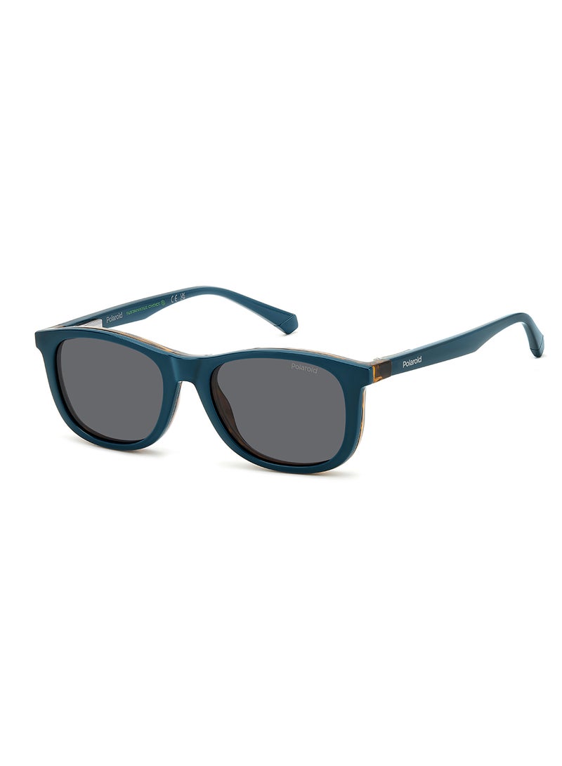 Kids Unisex Polarized Rectangular Sunglasses - Pld 8054/Cs Blue Millimeter - Lens Size: 47 Mm