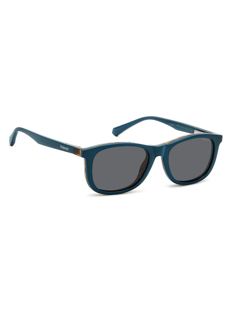 Kids Unisex Polarized Rectangular Sunglasses - Pld 8054/Cs Blue Millimeter - Lens Size: 47 Mm