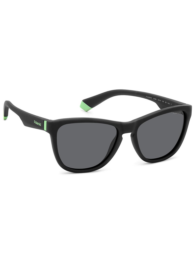 Kids Unisex Polarized Rectangular Sunglasses - Pld 8056/S Black Millimeter - Lens Size: 49 Mm