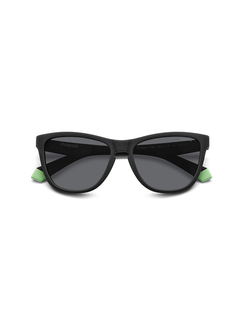 Kids Unisex Polarized Rectangular Sunglasses - Pld 8056/S Black Millimeter - Lens Size: 49 Mm