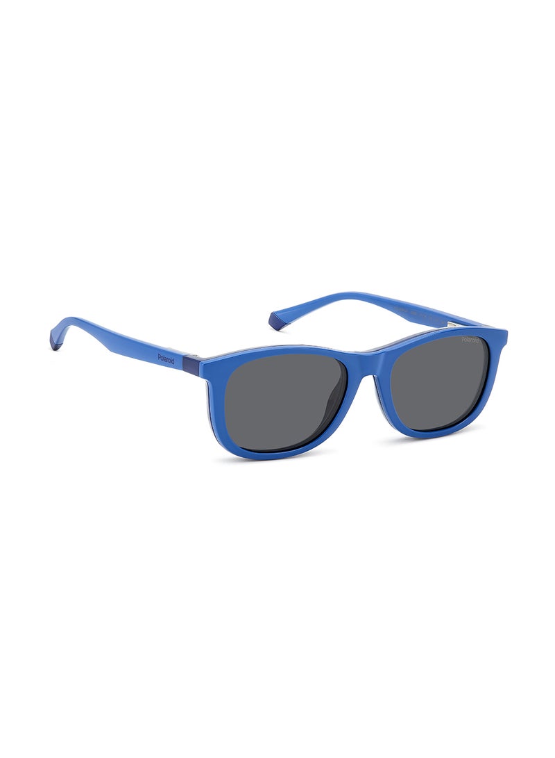 Kids Unisex Polarized Rectangular Sunglasses - Pld 8054/Cs Blue Millimeter - Lens Size: 47 Mm