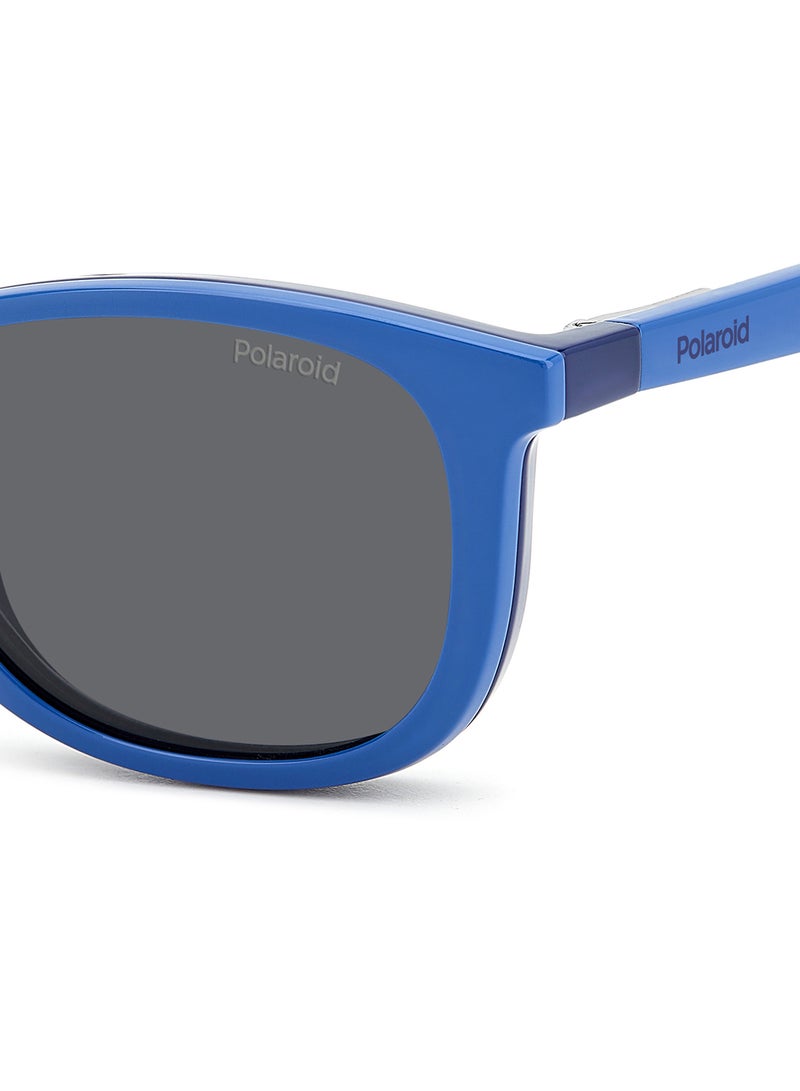 Kids Unisex Polarized Rectangular Sunglasses - Pld 8054/Cs Blue Millimeter - Lens Size: 47 Mm