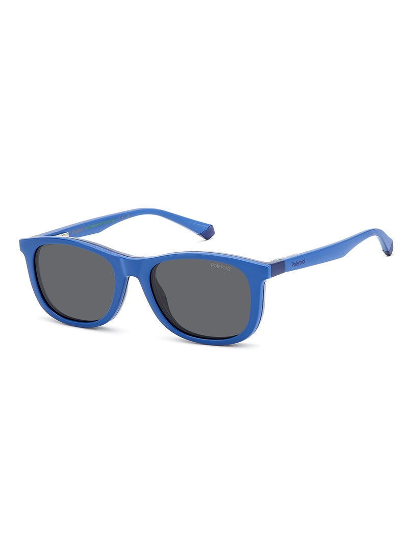 Kids Unisex Polarized Rectangular Sunglasses - Pld 8054/Cs Blue Millimeter - Lens Size: 47 Mm