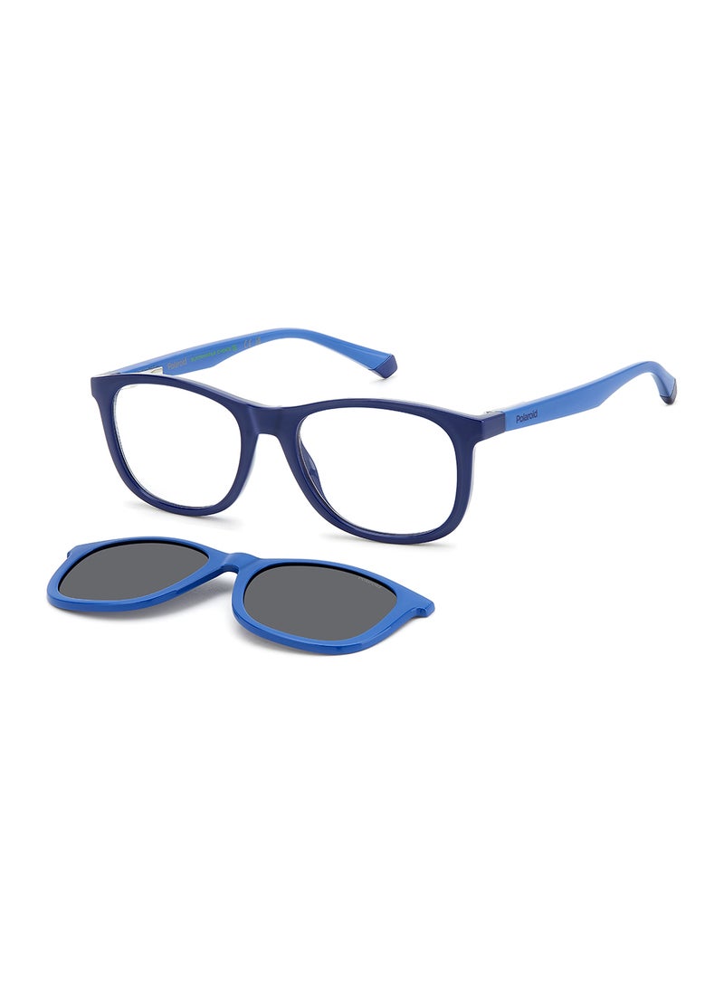 Kids Unisex Polarized Rectangular Sunglasses - Pld 8054/Cs Blue Millimeter - Lens Size: 47 Mm