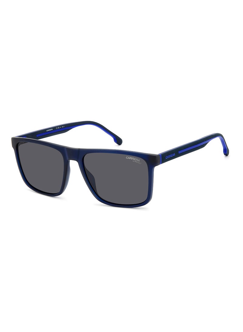Men's UV Protection Rectangular Sunglasses - Carrera 8064/S Blue Millimeter - Lens Size: 57 Mm
