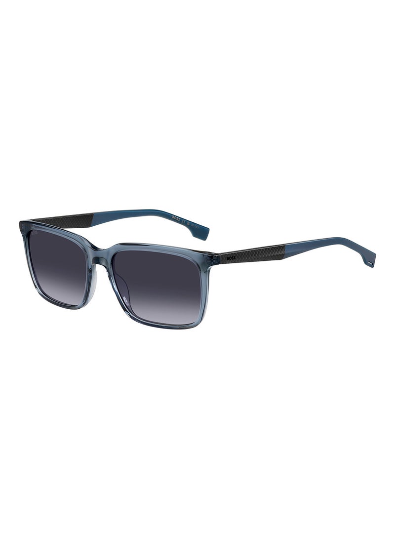 Men's UV Protection Rectangular Sunglasses - Boss 1579/S Blue Millimeter - Lens Size: 57 Mm