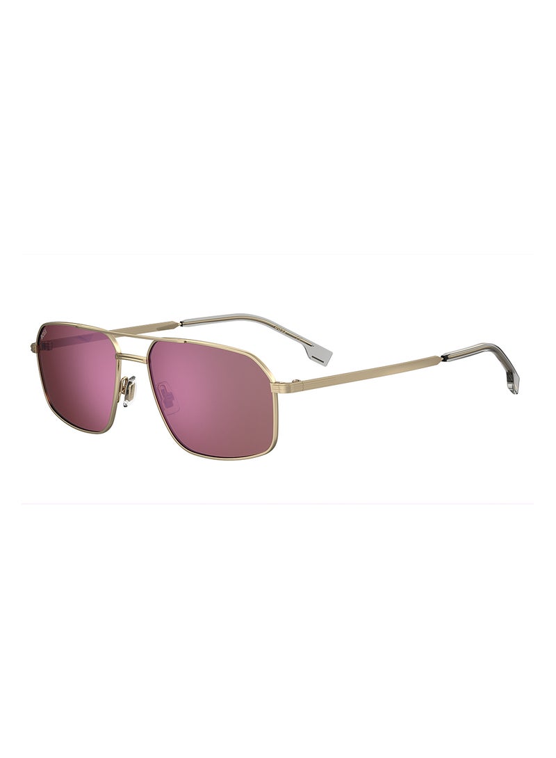 Men's UV Protection Navigator Sunglasses - Boss 1603/S Gold Millimeter - Lens Size: 58 Mm