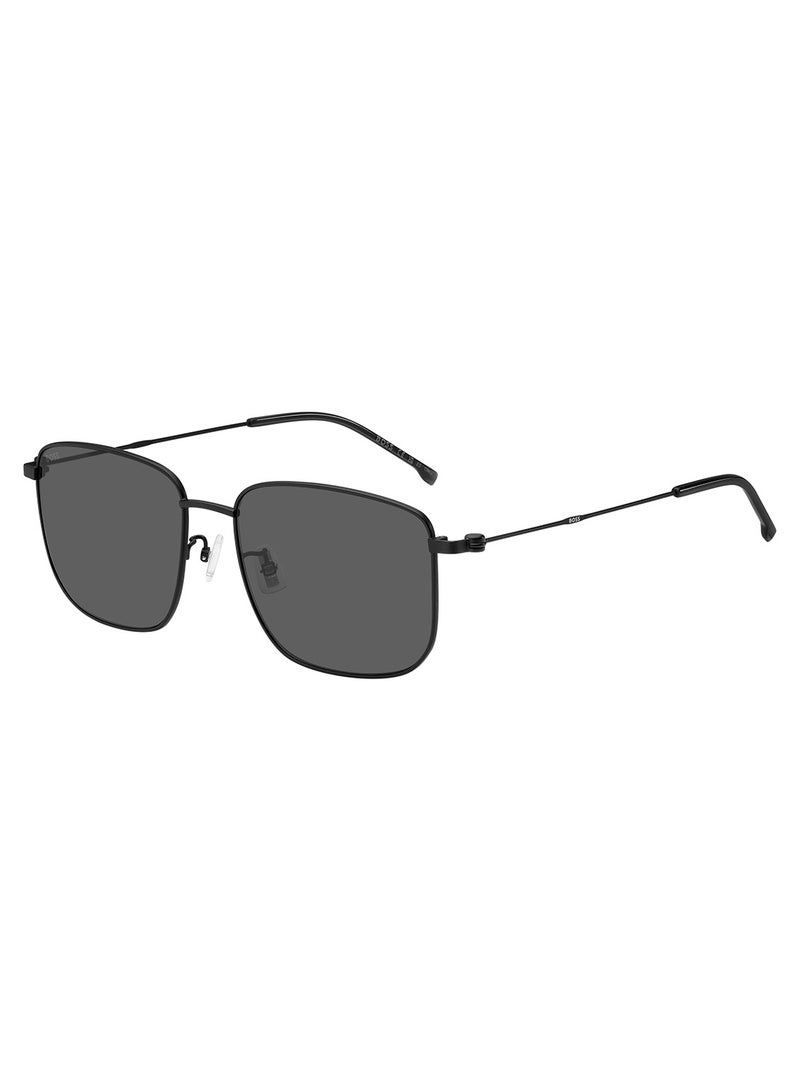 Men's UV Protection Rectangular Sunglasses - Boss 1619/F/S Black Millimeter - Lens Size: 58 Mm
