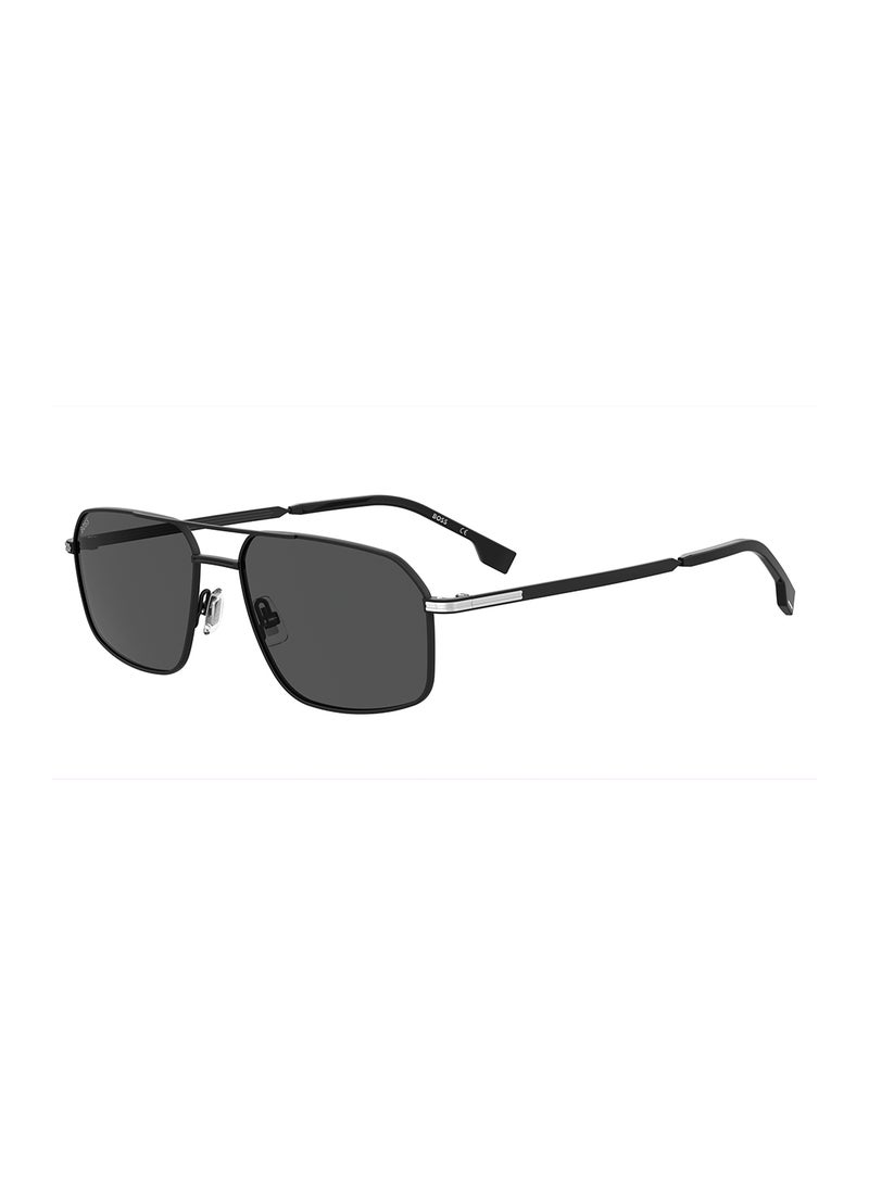 Men's UV Protection Navigator Sunglasses - Boss 1603/S Black Millimeter - Lens Size: 58 Mm