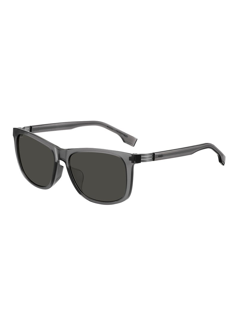 Men's UV Protection Rectangular Sunglasses - Boss 1617/F/S Grey Millimeter - Lens Size: 59 Mm