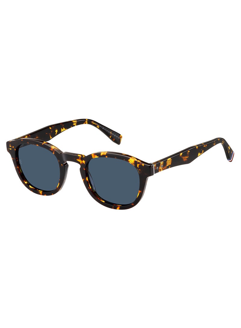 Men's UV Protection Oval Sunglasses - Th 2031/S Blue Millimeter - Lens Size: 49 Mm