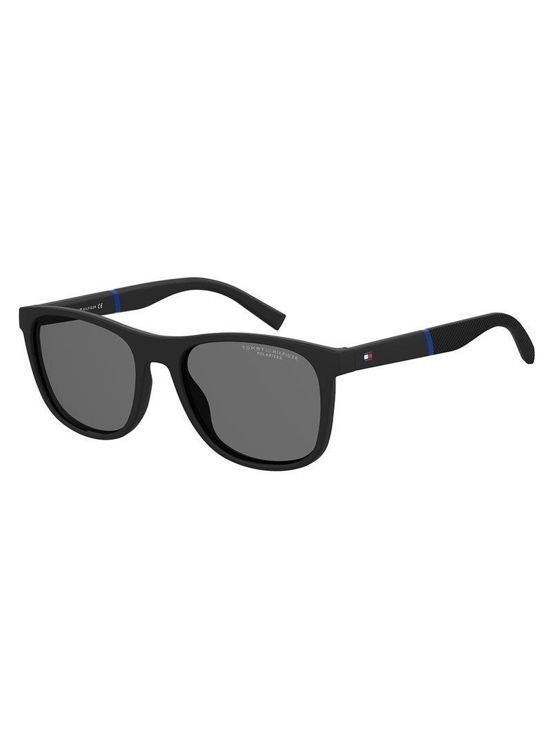 Men's Polarized Rectangular Sunglasses - Th 2042/S Black Millimeter - Lens Size: 54 Mm