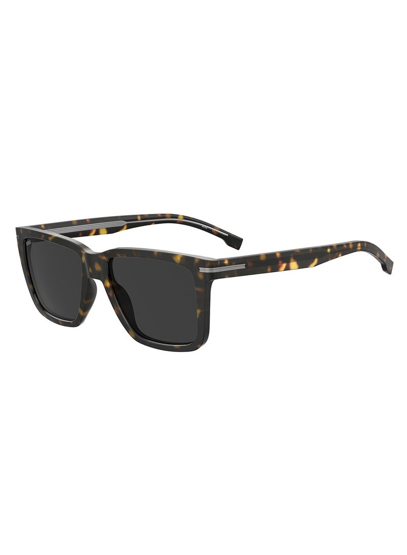 Men's UV Protection Rectangular Sunglasses - Boss 1598/S Black Millimeter - Lens Size: 55 Mm