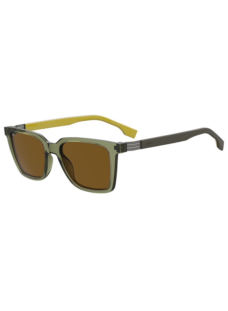 Men's UV Protection Rectangular Sunglasses - Boss 1574/S Green Millimeter - Lens Size: 53 Mm