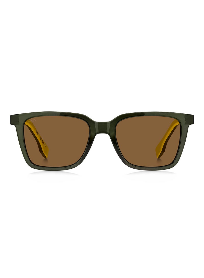 Men's UV Protection Rectangular Sunglasses - Boss 1574/S Green Millimeter - Lens Size: 53 Mm