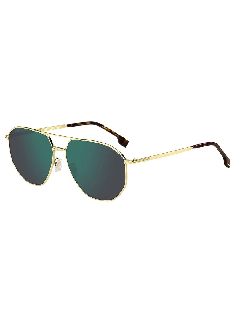 Men's UV Protection Navigator Sunglasses - Boss 1612/F/Sk Gold Millimeter - Lens Size: 61 Mm