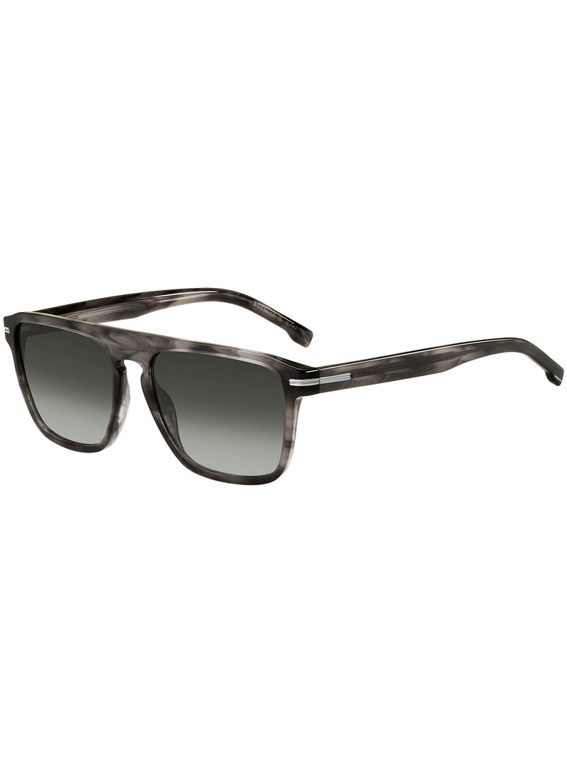 Men's UV Protection Rectangular Sunglasses - Boss 1599/S Horn Millimeter - Lens Size: 56 Mm
