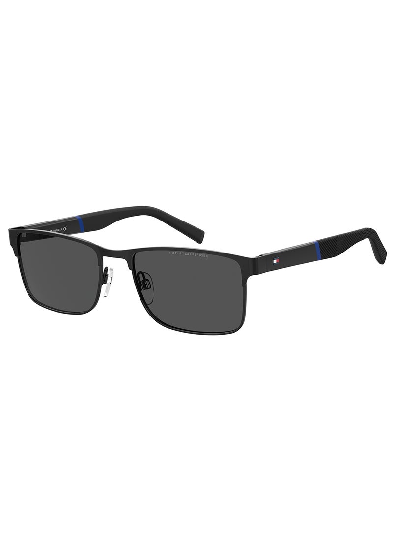 Men's UV Protection Rectangular Sunglasses - Th 2040/S Black Millimeter - Lens Size: 56 Mm