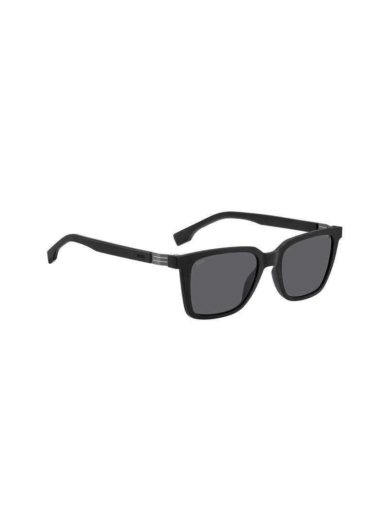 Men's Polarized Rectangular Sunglasses - Boss 1574/S Black Millimeter - Lens Size: 53 Mm