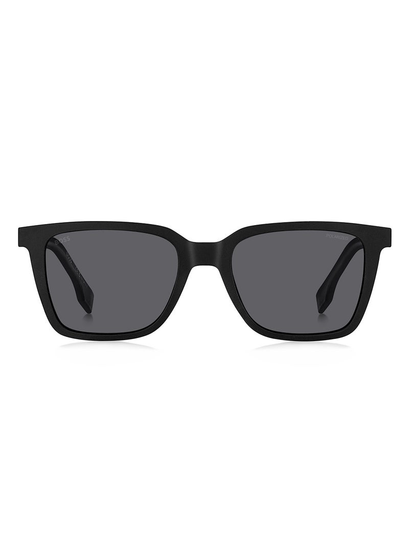 Men's Polarized Rectangular Sunglasses - Boss 1574/S Black Millimeter - Lens Size: 53 Mm