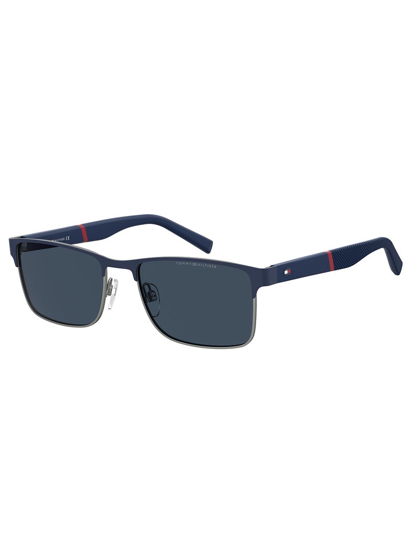 Men's UV Protection Rectangular Sunglasses - Th 2040/S Blue Millimeter - Lens Size: 56 Mm