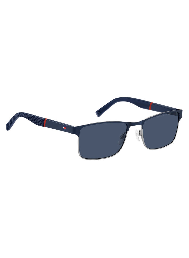 Men's UV Protection Rectangular Sunglasses - Th 2040/S Blue Millimeter - Lens Size: 56 Mm