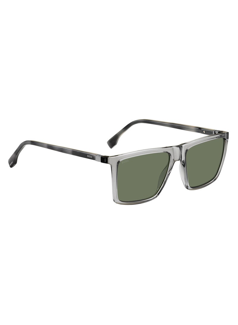 Men's UV Protection Rectangular Sunglasses - Boss 1490/S Grey Millimeter - Lens Size: 56 Mm