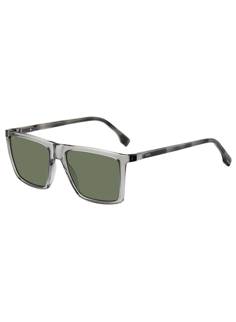 Men's UV Protection Rectangular Sunglasses - Boss 1490/S Grey Millimeter - Lens Size: 56 Mm