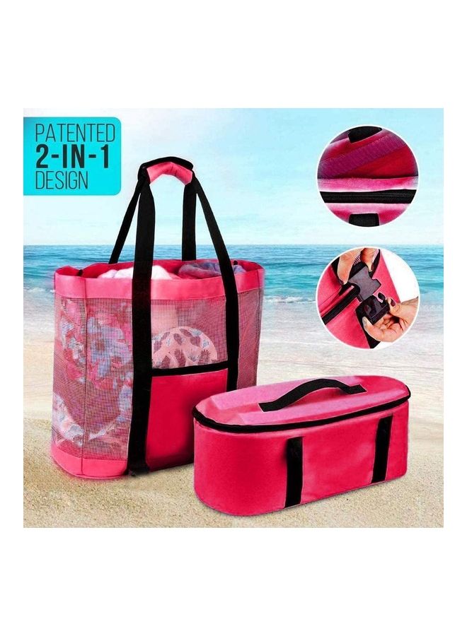Beach Tote With Insulated Cooler Bag