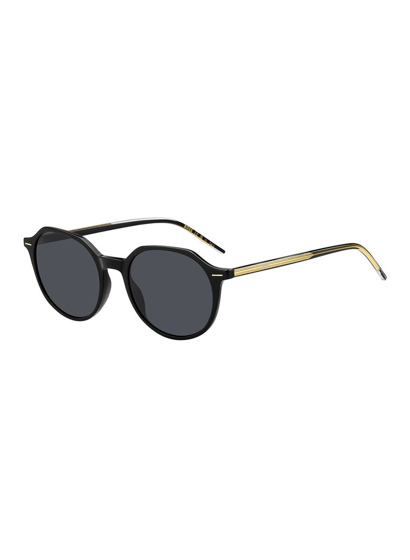 Women's UV Protection Round Sunglasses - Boss 1584/S Black Millimeter - Lens Size: 51 Mm