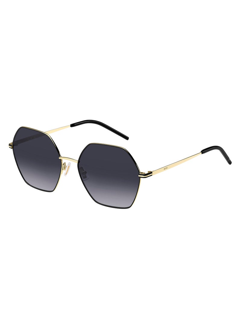 Women's UV Protection Round Sunglasses - Boss 1589/S Black Millimeter - Lens Size: 57 Mm