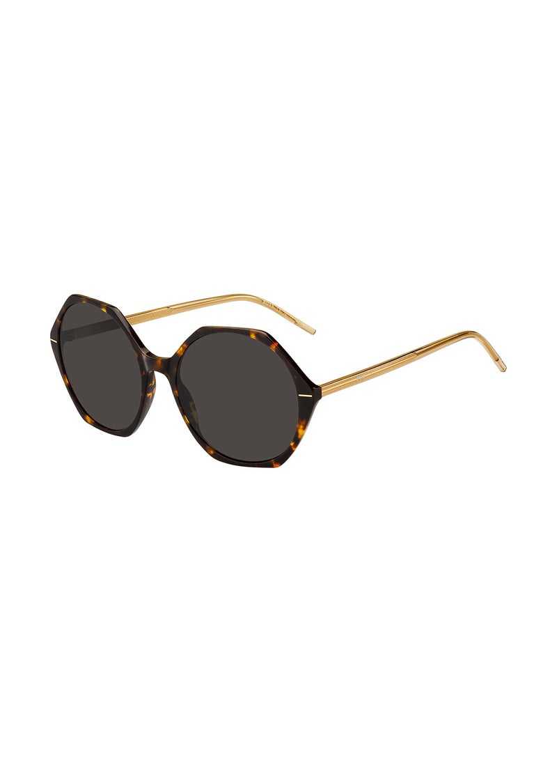 Women's UV Protection Round Sunglasses - Boss 1585/S Red Millimeter - Lens Size: 56 Mm