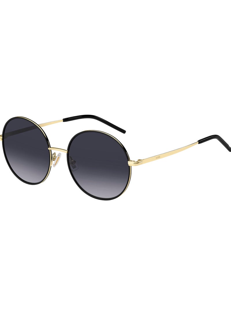 Women's UV Protection Round Sunglasses - Boss 1593/S Gold Millimeter - Lens Size: 54 Mm