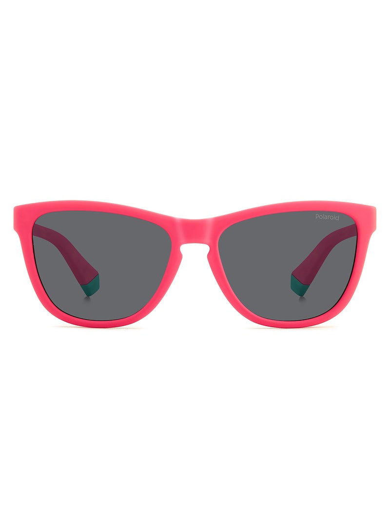 Kids Unisex Polarized Rectangular Sunglasses - Pld 8056/S Pink Millimeter - Lens Size: 49 Mm