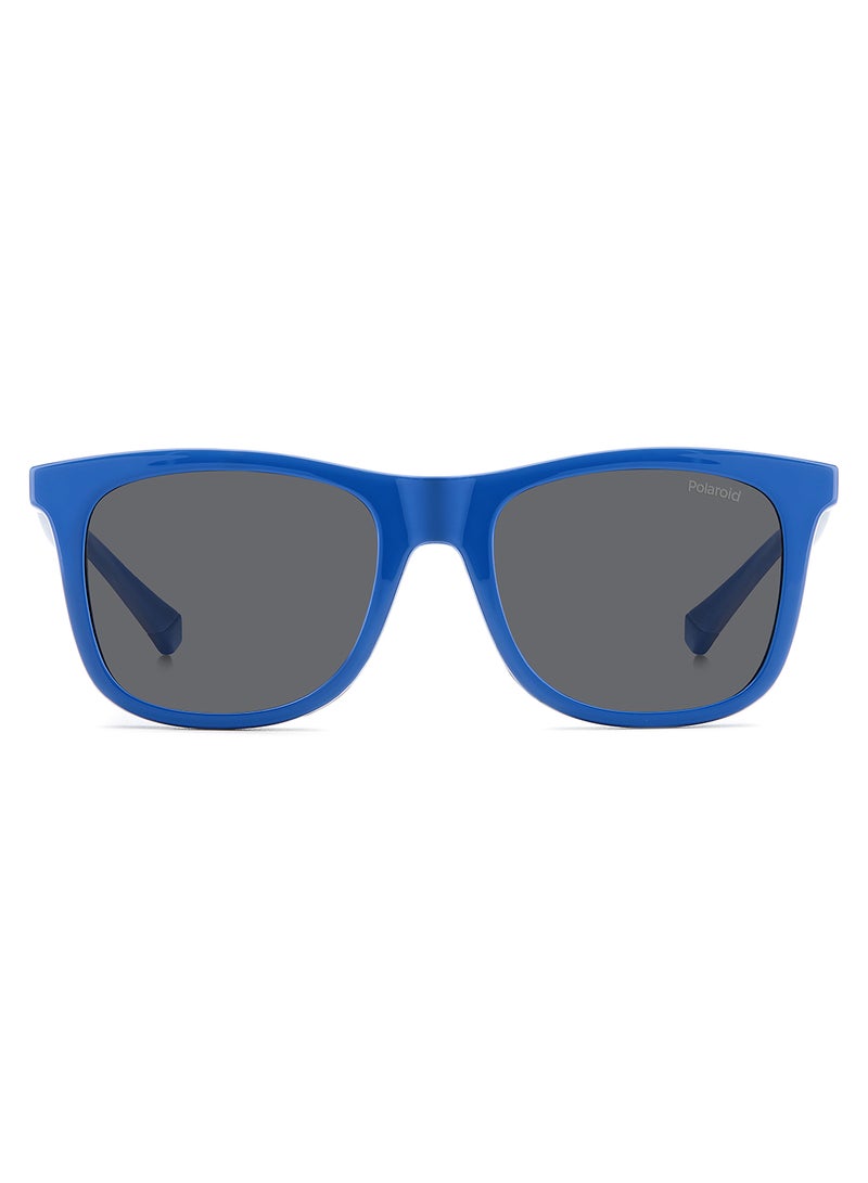 Kids Unisex Polarized Rectangular Sunglasses - Pld 8055/Cs Blue Millimeter - Lens Size: 46 Mm