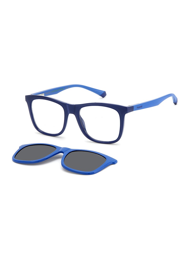 Kids Unisex Polarized Rectangular Sunglasses - Pld 8055/Cs Blue Millimeter - Lens Size: 46 Mm