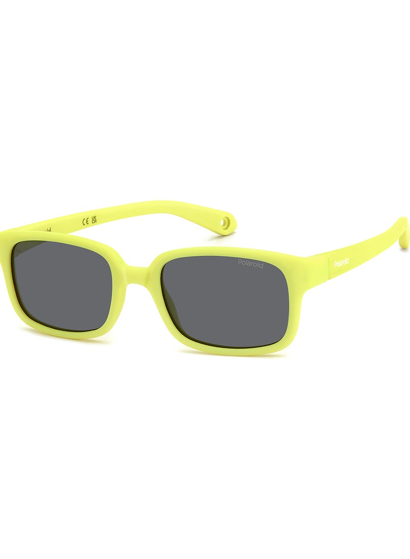 Kids Unisex Polarized Rectangular Sunglasses - Pld K008/S Green Millimeter - Lens Size: 44 Mm