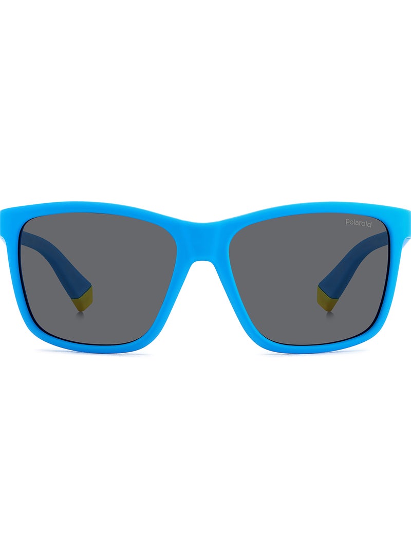 Kids Unisex Polarized Rectangular Sunglasses - Pld 8057/S Blue Millimeter - Lens Size: 50 Mm