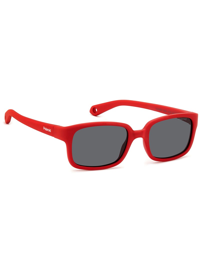 Kids Unisex Polarized Rectangular Sunglasses - Pld K008/S Red Millimeter - Lens Size: 44 Mm