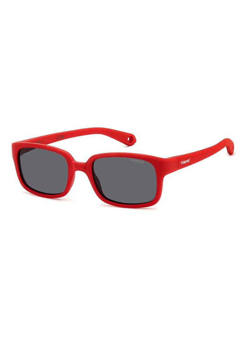 Kids Unisex Polarized Rectangular Sunglasses - Pld K008/S Red Millimeter - Lens Size: 44 Mm