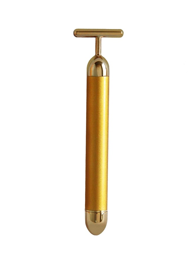 Facial Beauty Roller Massage Stick Yellow/Gold 16cm