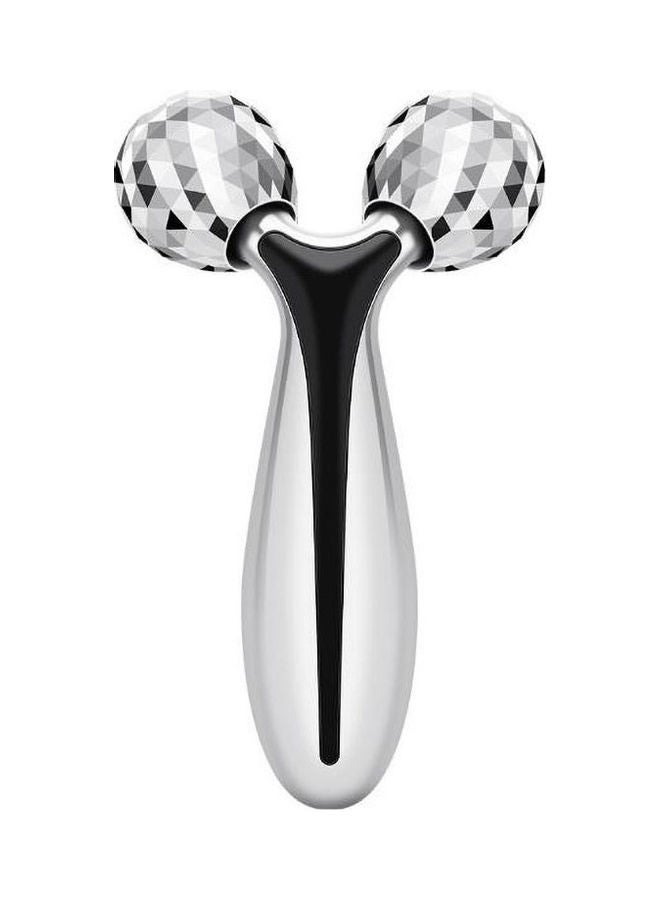 3D Double Roller Face-Lifting Massager Silver/Black