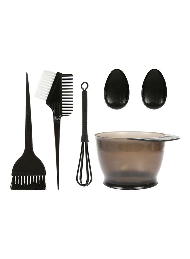 5-Piece Hair Dye Color Brush And Bowl Set Black 20 x 5 x 12cm