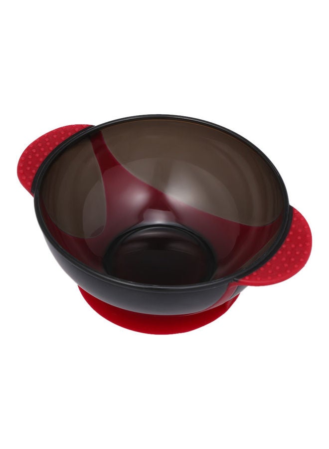 Salon Hairdressing Coloring Dyeing Bowl With Silicone Sucker Red 17 x 8 x 8cm