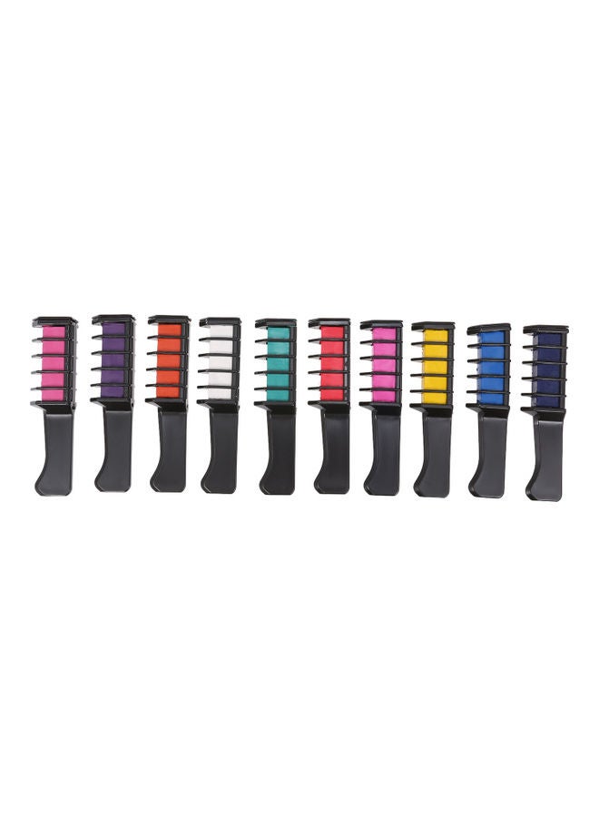 10-Piece Hair Chalk Comb Multicolour 18.5 x 5 x 13cm