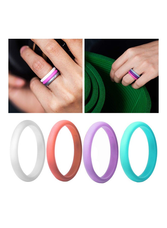 1Pc Unisex Sports Fitness Gym Silicone Ring Band Wedding Couples Promise Gift 20*10*20cm