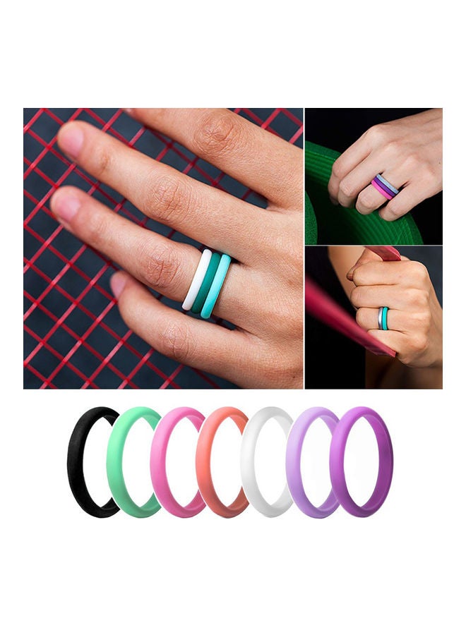 1 Pc Unisex Sports Fitness Gym Silicone Ring Band Wedding Couples Promise Gift 20 x 10 x 20cm