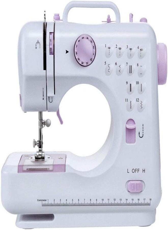 Mini Sewing Machine 12 Built-in Stitches Small Sewing Machine Double Threads and Two Speed Multi-function Mending Machine with Foot Pedal for Kids, Women
