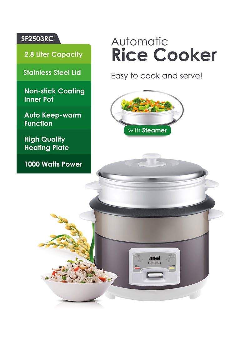 RICE COOKER 2.8 L 1000 W SF2503RC-2.8L BS BROWN, GREY