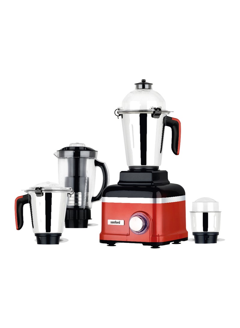 5 IN 1 Powerful Mixer Grinder (Made in India) 1.5 L ,1.25L Liquifiying Jars and 1.3L Dry Chutney Jar, 2 Speed Modes, Stainless Steel blades 1.5 L 1000 W SF5913GM BS Multicolour